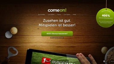 ComeOn mit neuem 400% Bonus