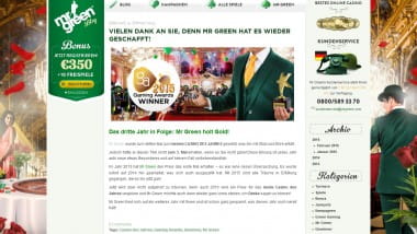 Mr. Green zum dritten Mal Casino des Jahres