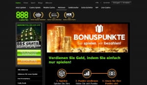 888Casino Bonuspunkte