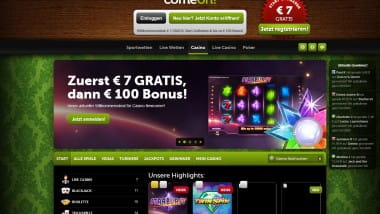 Die Topspiele im ComeOn Casino