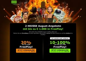 888 Casino August Free Play