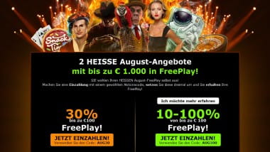 Heiße Free Play Angebote im August