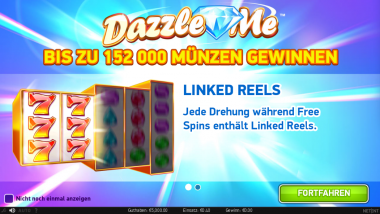 Dazzle Me im ComeOn Casino