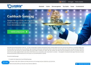 Quasar Cashback Sonntag