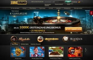 Eurogrand Casino neue Spiele