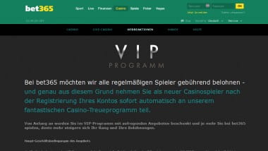 Im bet365 VIP Programm werden Stammspieler belohnt