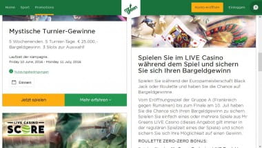 Mr. Green Live Casino Bargeldgewinn – Spielen und gewinnen