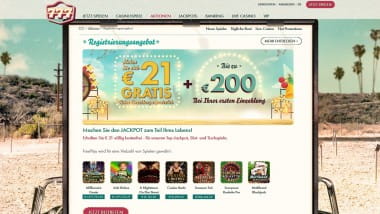 777 Casino – 21 Euro FreePlay für die Anmeldung