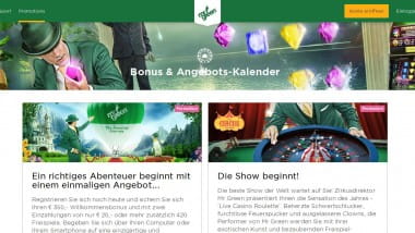 Mr. Green Casino: 350€ Bonus & 420 Freispiele