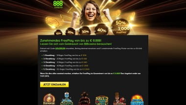 888Casino – FreePlay bis zu 8.888 Euro