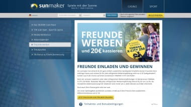 Sunmaker: Freunde einladen und Gewinne abräumen