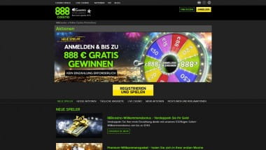 888 Casino: Schneekugel-Freeplay bringt täglich bis zu 250 Euro