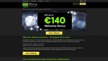 888 Casino – 140 Euro Bonus für Neukunden