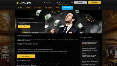 StarGames: 100 Euro Willkommensbonus sichern