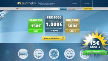 Sunmaker: Bis zu 1.000 Euro Bonus kassieren