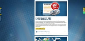 Sunmaker Banküberweisung Bonus