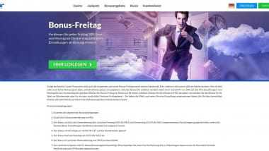 Quasar Gaming: Bis zu 500 Euro Bonus am Bonus-Freitag holen