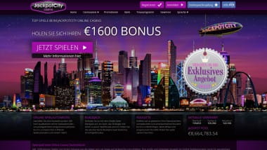 JackpotCity: Gigantischen Bonus bis zu 1.600 Euro sichern