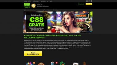 888 Casino: 88 Euro Bonus ohne Einzahlung kassieren