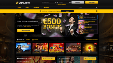 Stargames: Neukunde werden und 500 Euro Bonus sichern