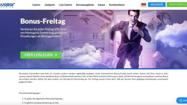 Quasar Gaming: 10% Wochen-Bonus am Freitag schnappen