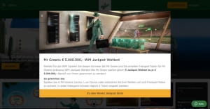 Mr Green WM Jackpot Angebot