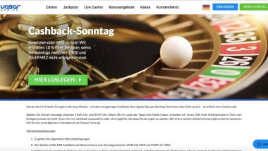 Quasar Gaming: Sonntags-Cashback bis zu 250 Euro nutzen