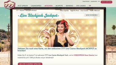 777 Casino: Beim Black Jackpot bis zu 1.000 Euro gewinnen