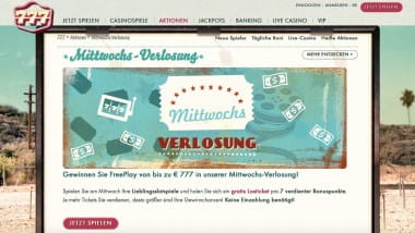 777 Casino: Gewinnen bei der Mittwochs-Verlosung