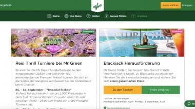 Mr Green Casino: Freispiel-Preise bei den Reel Thrills kassieren