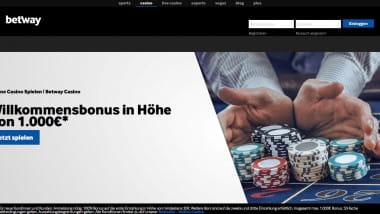 Betway Casino: Bonusgeld und Freiwetten einkassieren