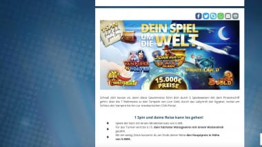 Sunmaker Casino: Beim Spiel um die Welt bis zu 5.000 Euro kassieren