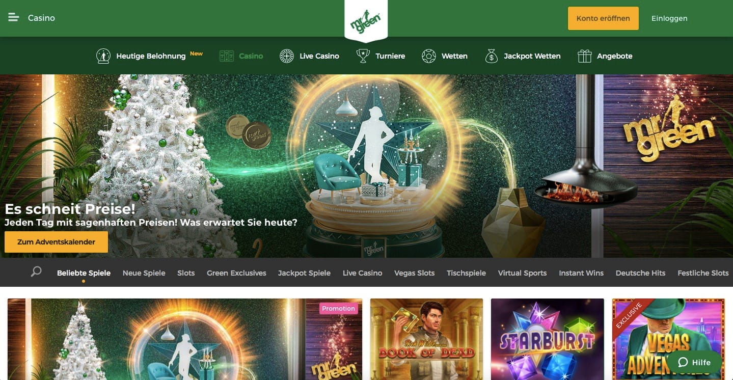Mr Green Casino Full Site