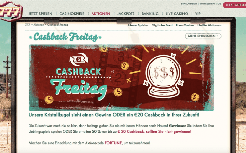 777 Casino bonus