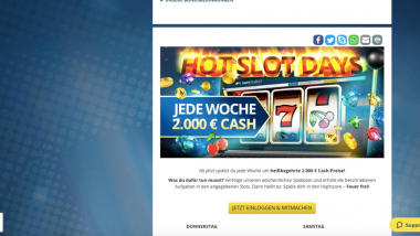Sunmaker: Jede Woche 2.000 Euro mit den Hot Slot Days