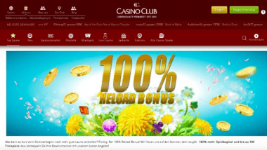 CasinoClub: 100% Bonus für den Mai kassieren