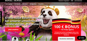 Royal Panda Willkommensbonus.