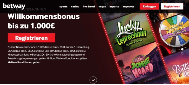 Betway Willkommensbonus
