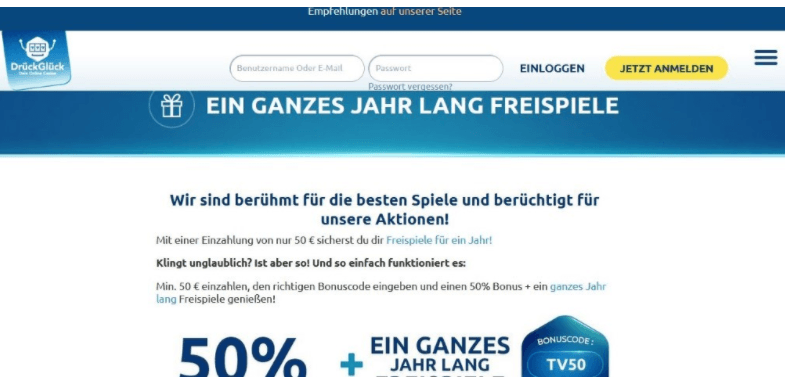 DrückGlück Freispiele