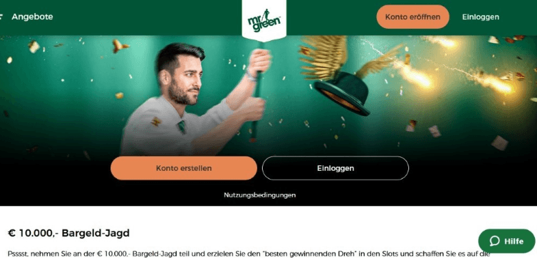 Mr. Green Bargeld Jagd