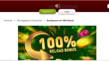 CasinoClub: Reload Bonus und Freispiele