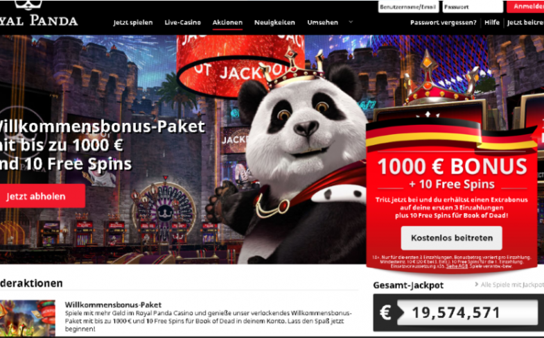 Royal Panda Freispiele + Treuepunkte