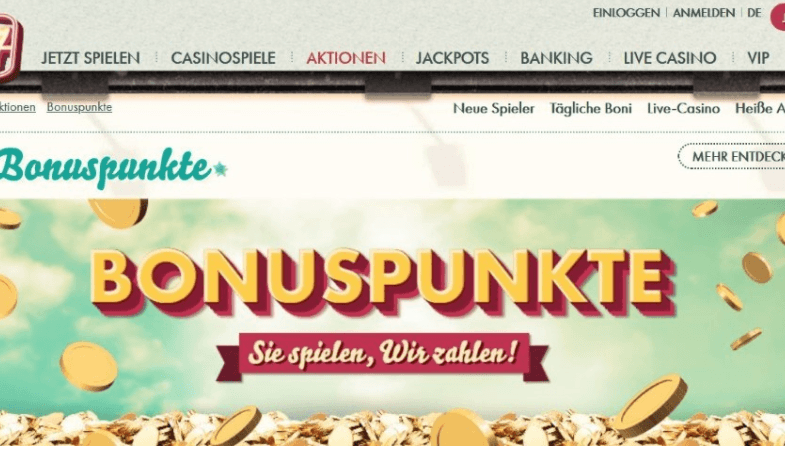 777 Casino Bonuspunkte